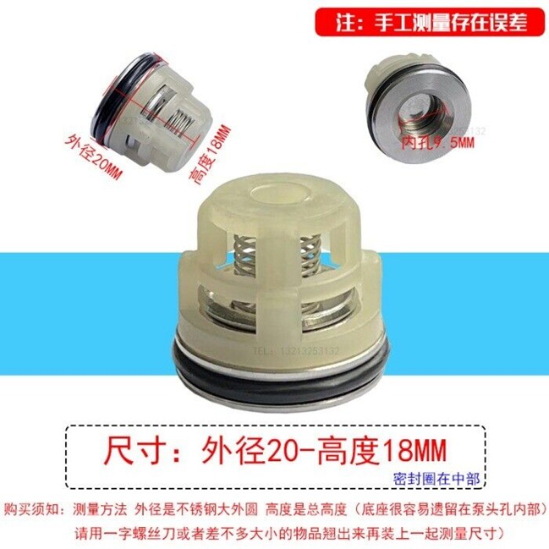 3PCS Check Valve Repair Kit Power High Pressure Car Washer Pump Head