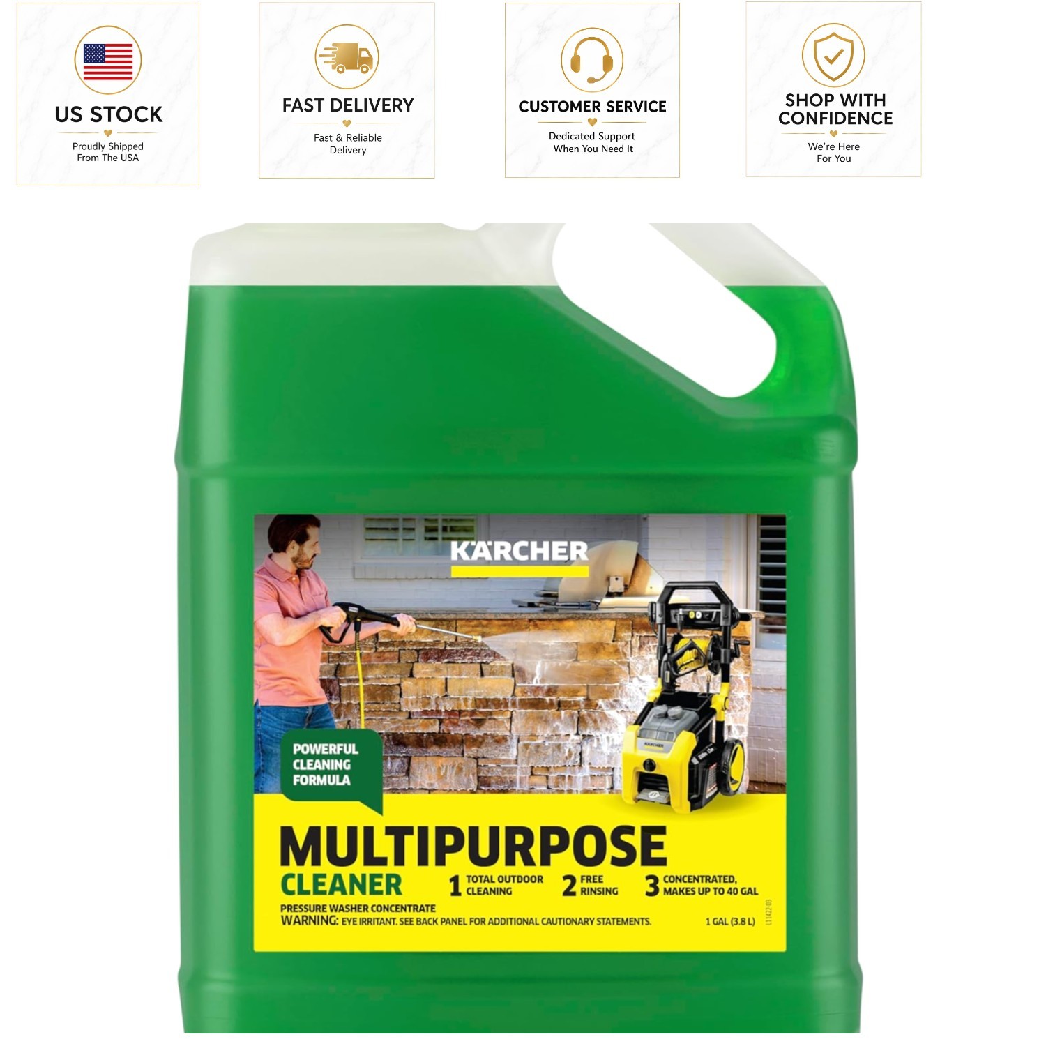 Versatile Pressure Washer Cleaner – Removes Dirt from Cars, Patios, and Fences