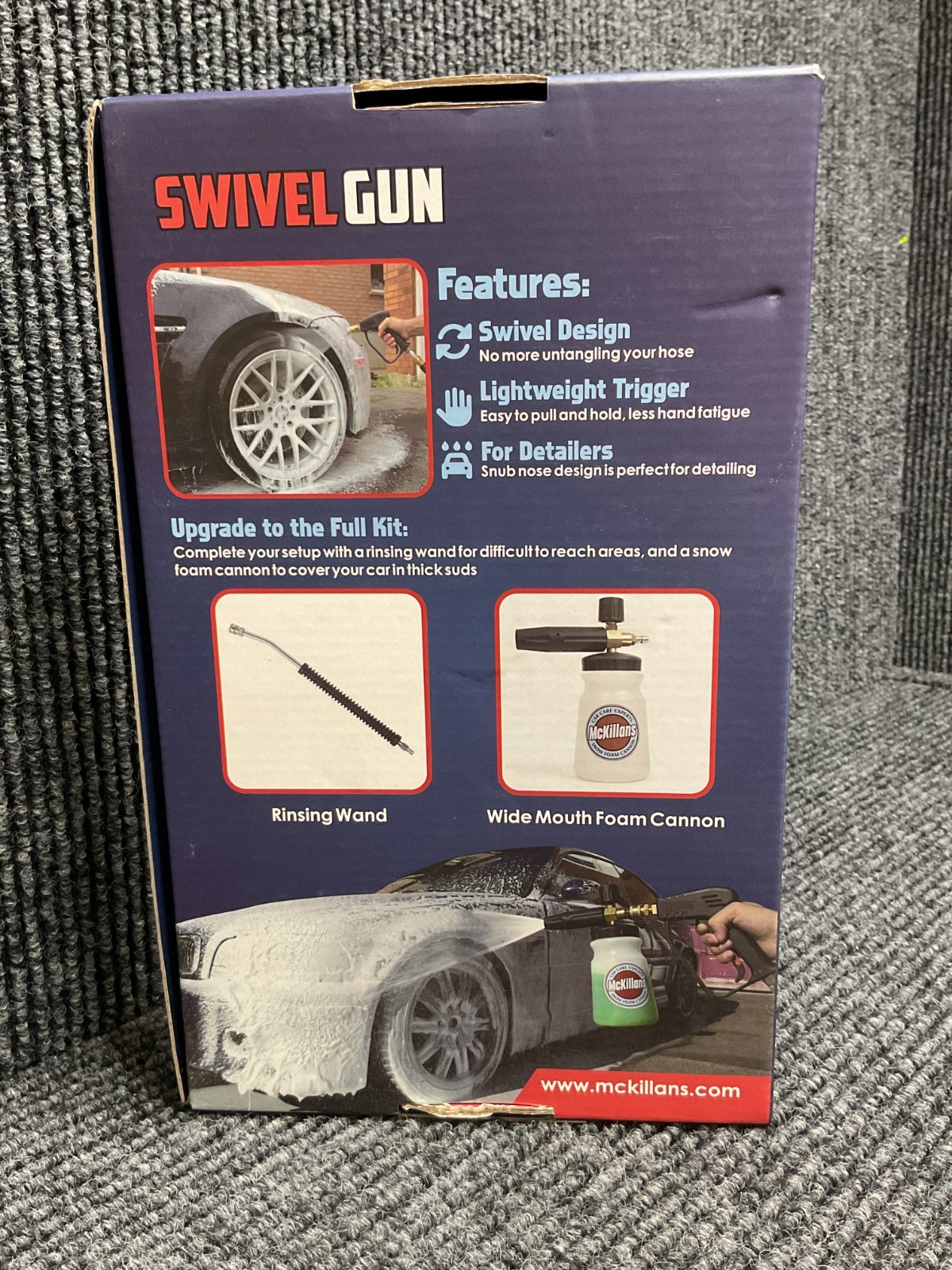 Mckillans Short Pressure Washer Gun with Swivel 3/8″ Plug & 1/4” Quick Connector