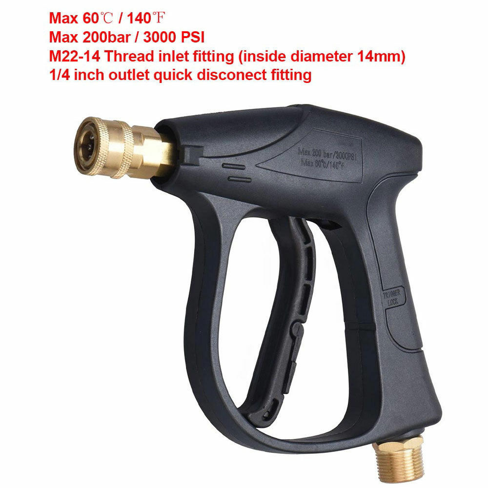 Car Snow Foam Soap Bottle Lance Cannon High Pressure Wash Spray Gun + Nozzle Kit