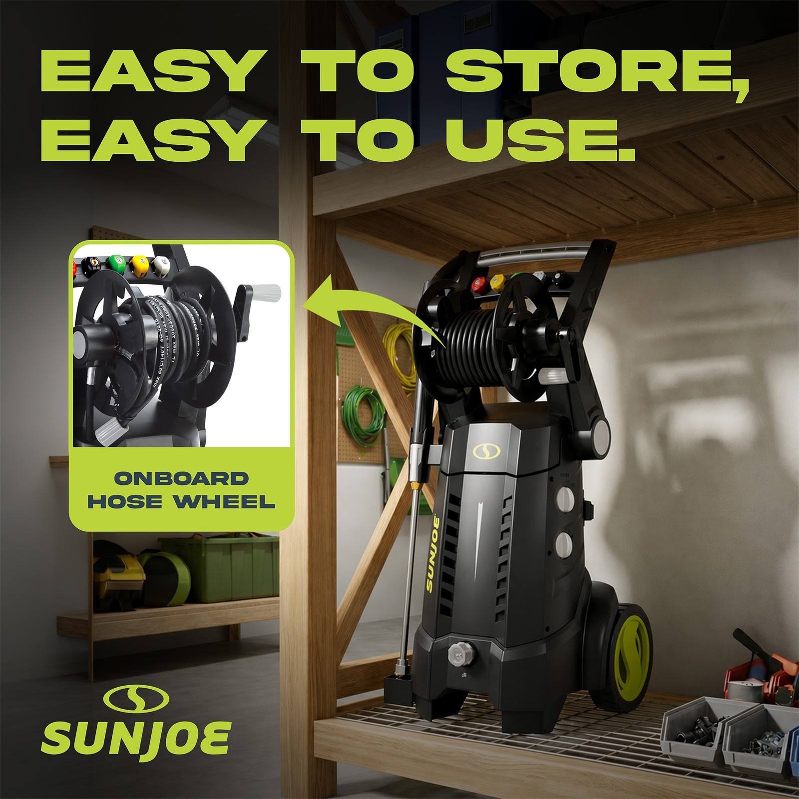 Sun Joe 14.5 Amp 2030 PSI Corded Electric Pressure Washer w/ Hose Reel(Open Box)