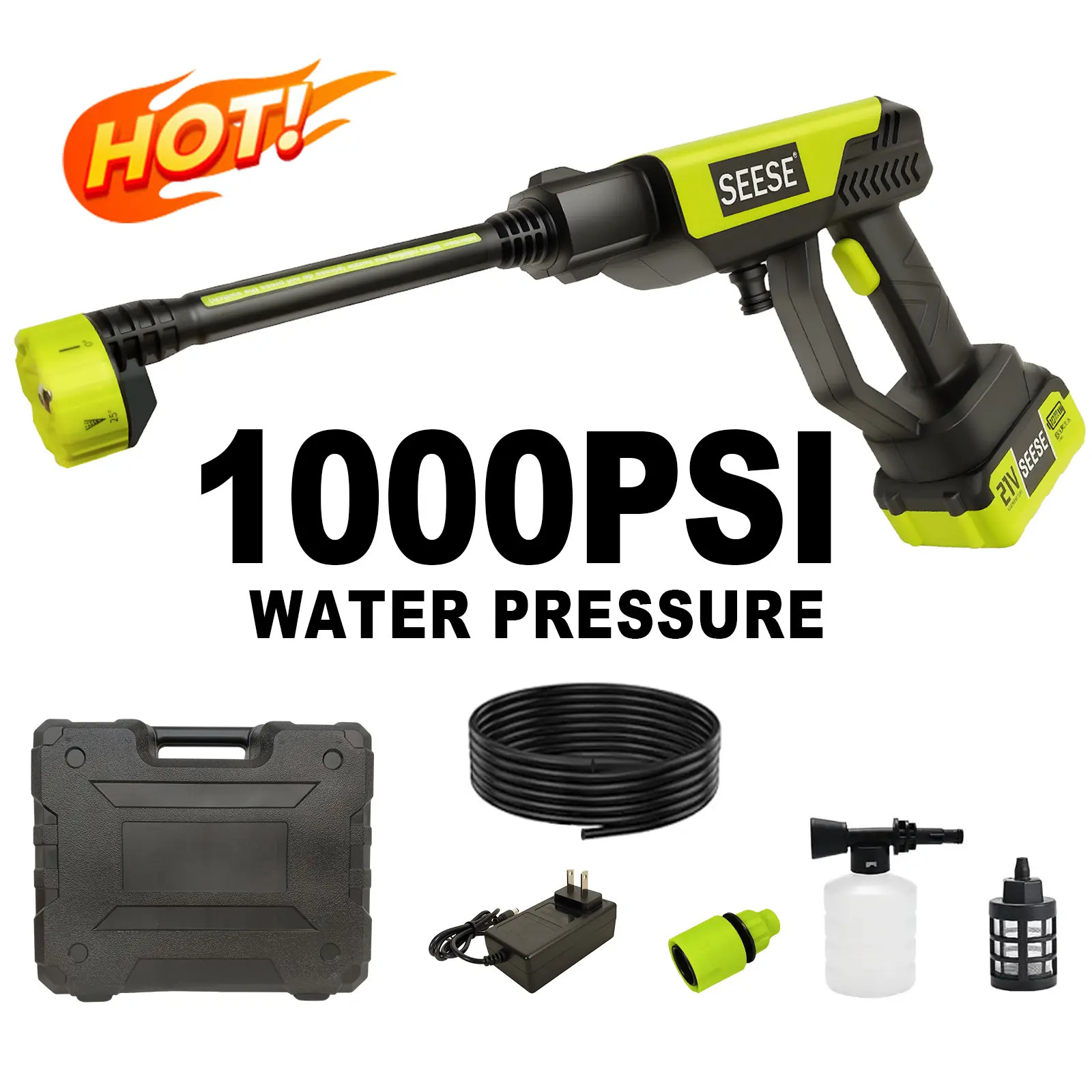 【Dealsforyoudays】Seese Cordless Pressure Washer and Single Port Charger Base, Bo
