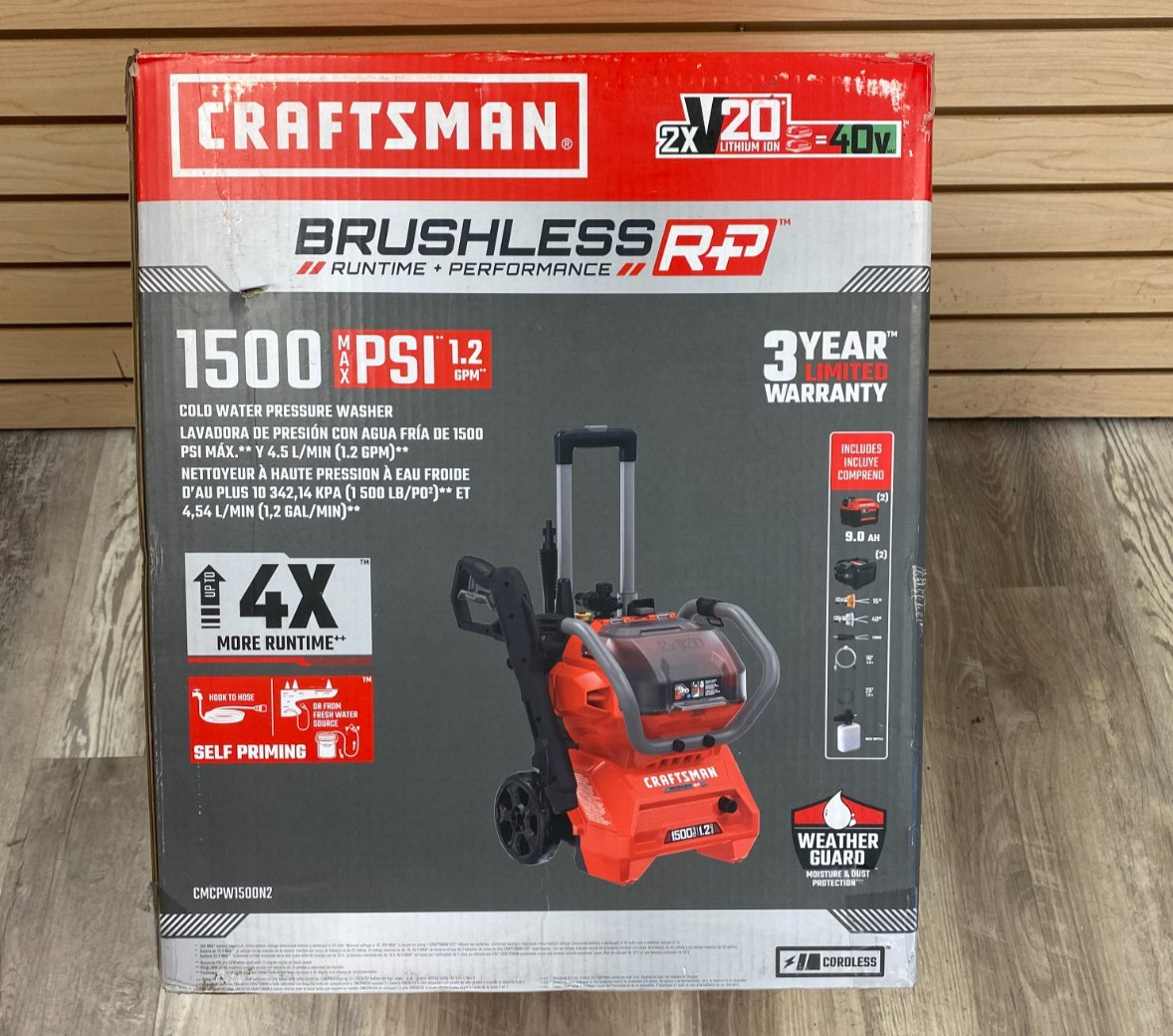 Craftsman V20 1500 PSI Cold Water Pressure Washer – Red (CMCPW1500N2)