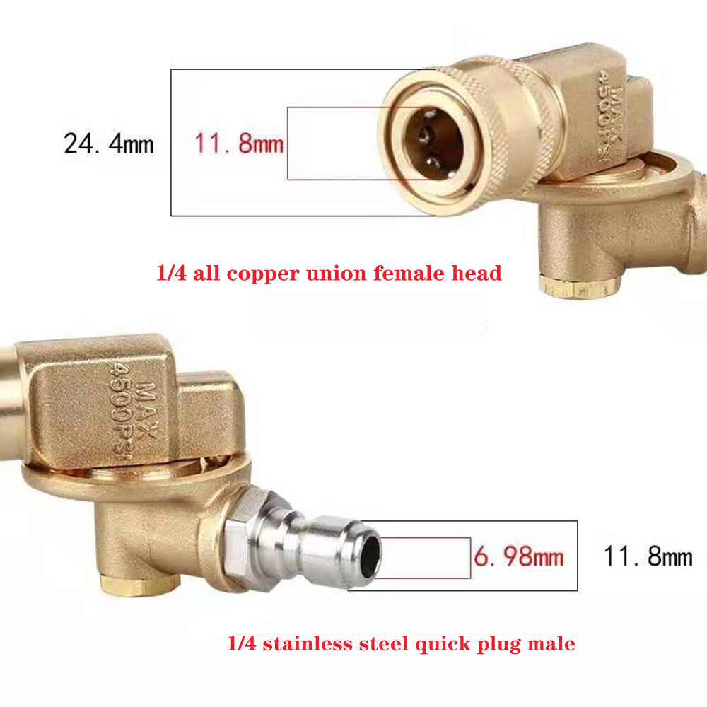8pcs/Set Pressure Washer Extension Wand Power Washer Lance w/ Spray Nozzle Tips