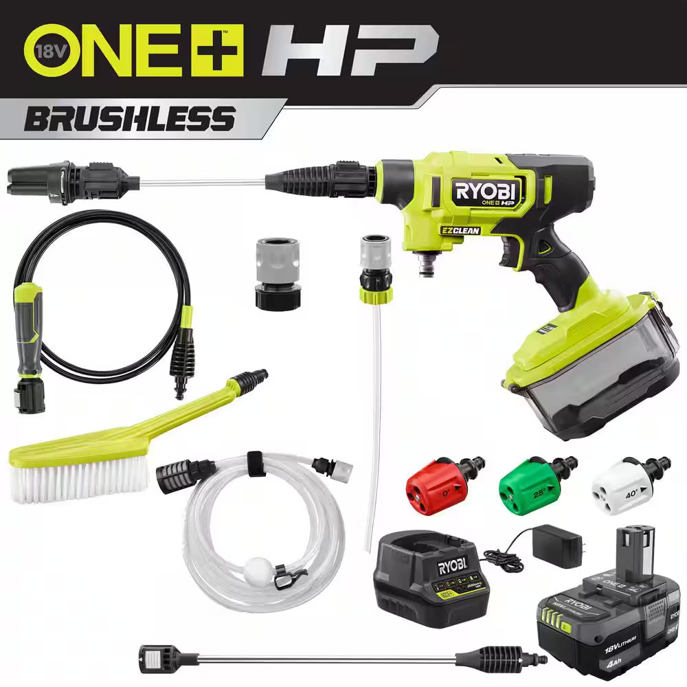 ONE+ HP 18-Volt Brushless Ezclean 600 PSI 0.7 GPM Cordless Electric Power Cleane