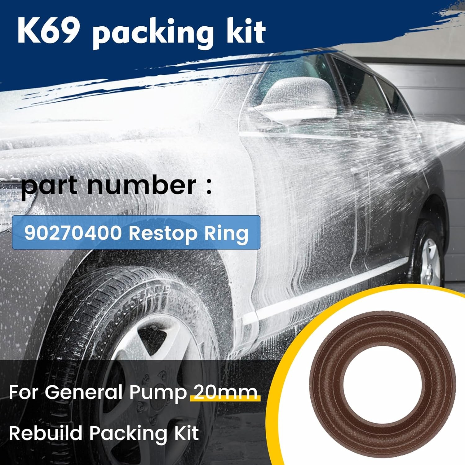 General Pump Replacement Seal Packing Kit K69 For Interpump TS2021 & TS1511