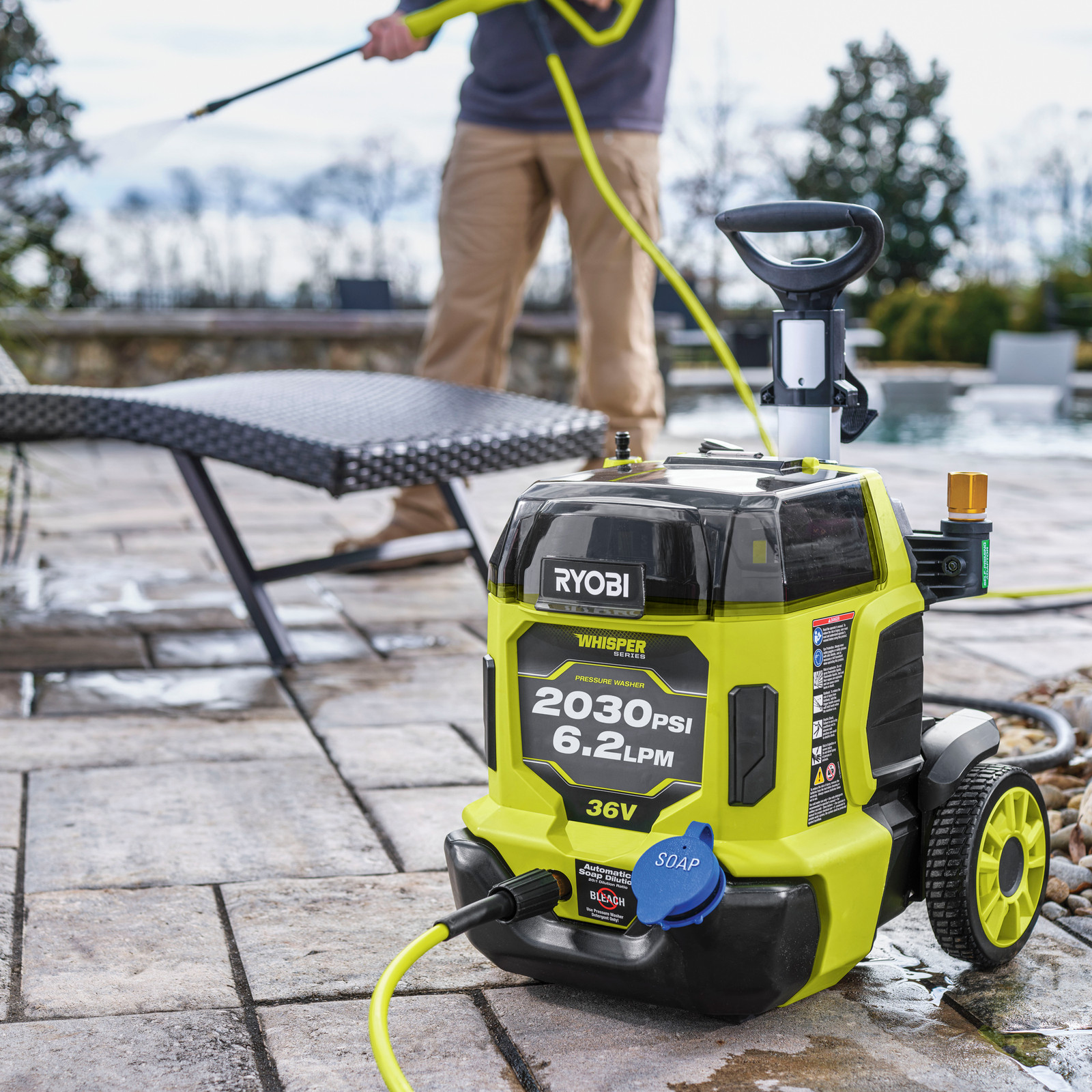 Ryobi 36V HP 6.0Ah 2030 PSI Pressure Washer Kit
