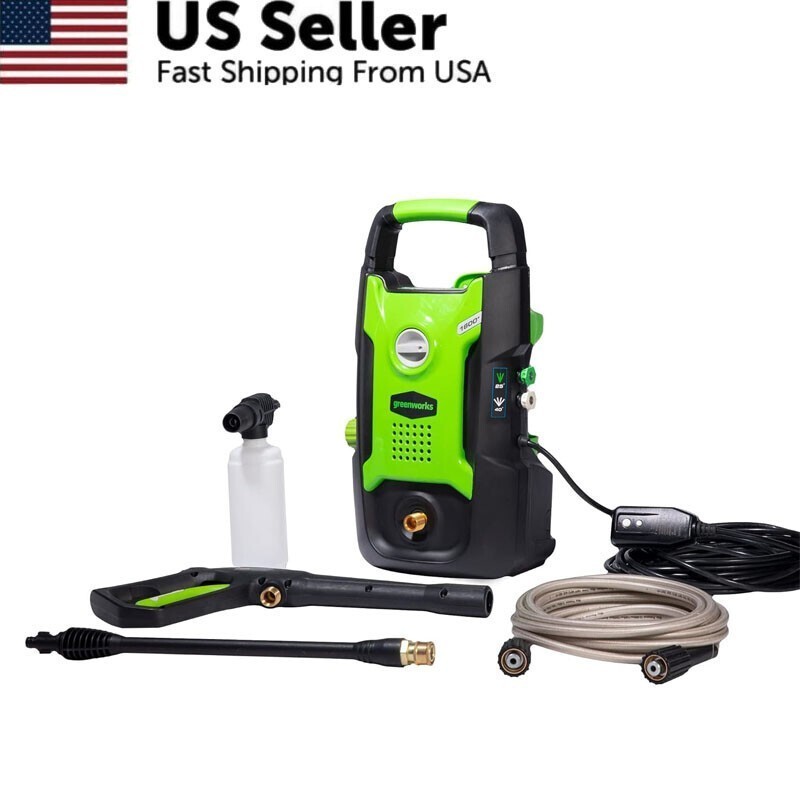1600 PSI Electric Pressure Washer Lightweight 20 FT Hose 35 FT Power Cord Patio