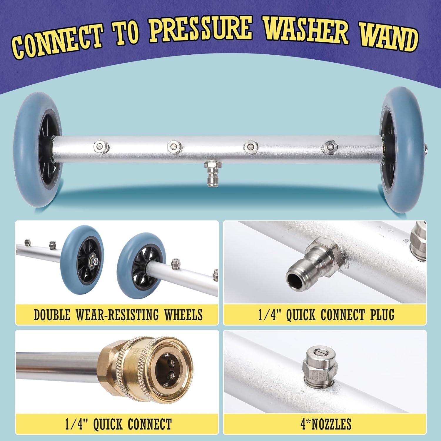 16 Inch Undercarriage Pressure Washer Attachment, Pressure Washer Undercarria…