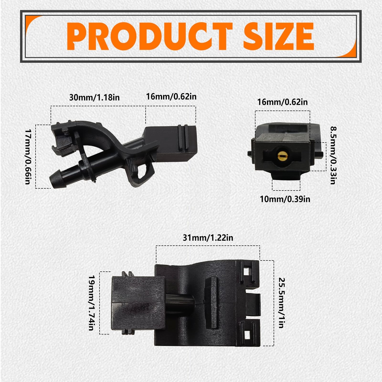 Icyhaws Front Windshield Washer Nozzles Kit compatible with Toyota…