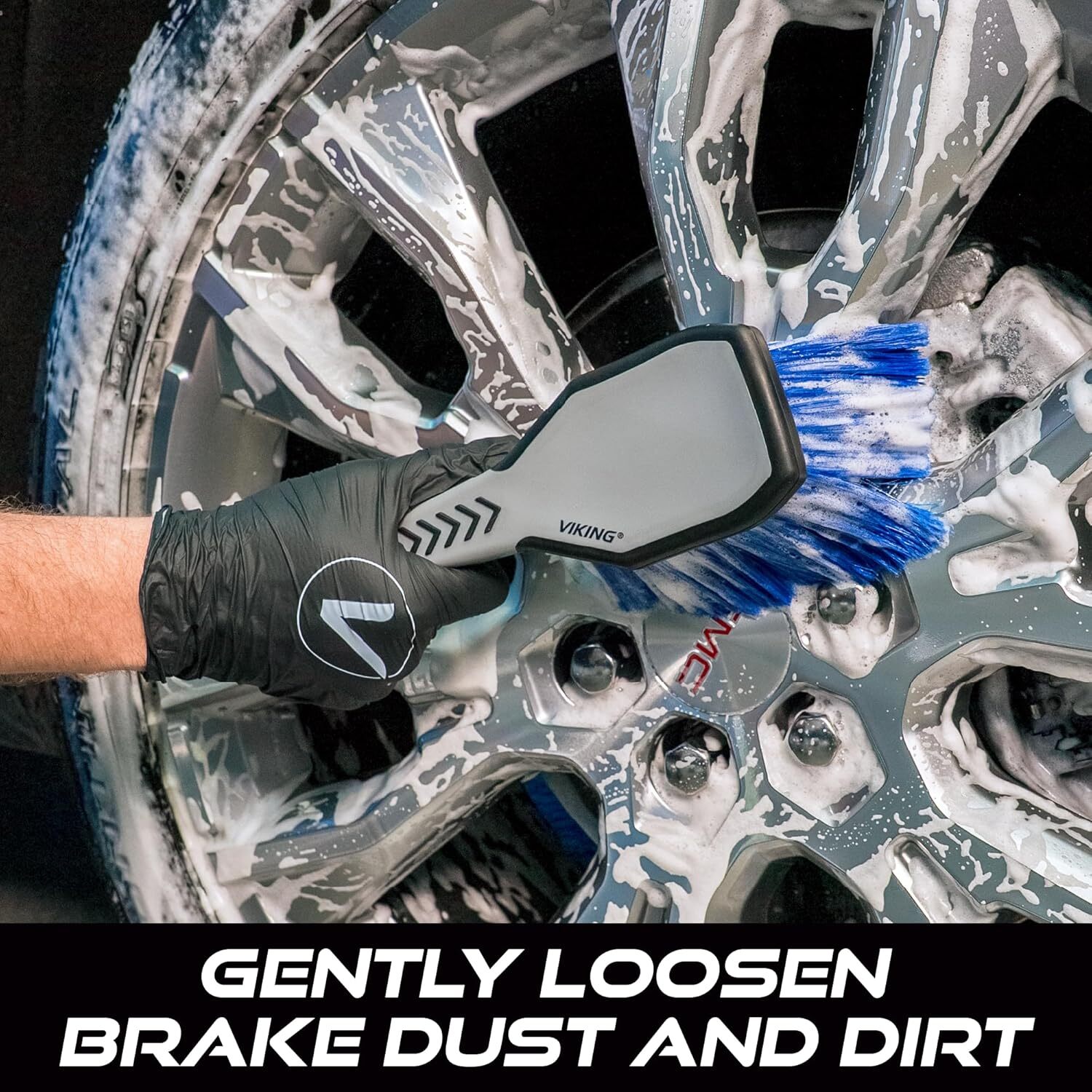 Wheel Brush for Rims, Cleaning Brush for Tires, Grey, 10.3 X 3.3 X 3.8 Inch