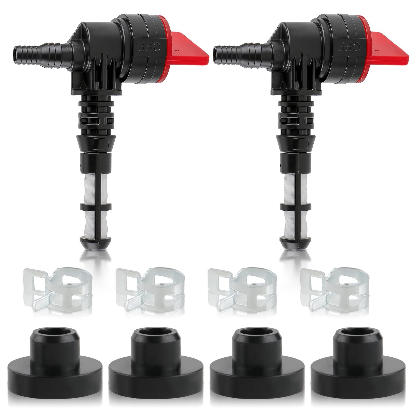 2 Pack 90 Degree Fuel Gas Shut Off Valve w/ Grommet Clamp for 192980GS 208961…