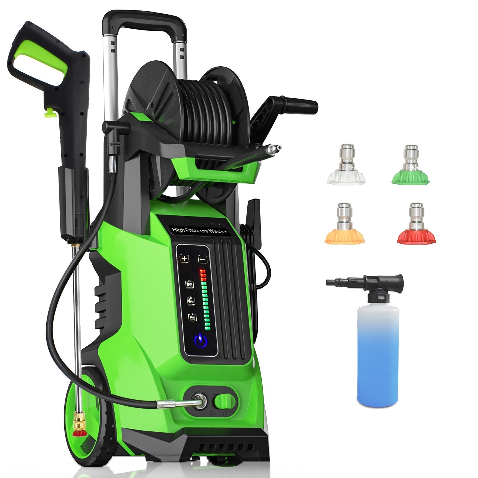 Pressure Washer 4500PSI 4.0GPM, 15-Level Touchscreen, 4 Nozzles, for Outdoor