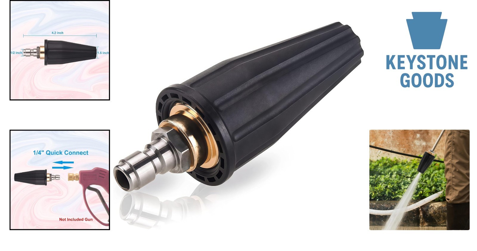 2000 PSI Turbo Pressure Washer Nozzle with Quick Connect