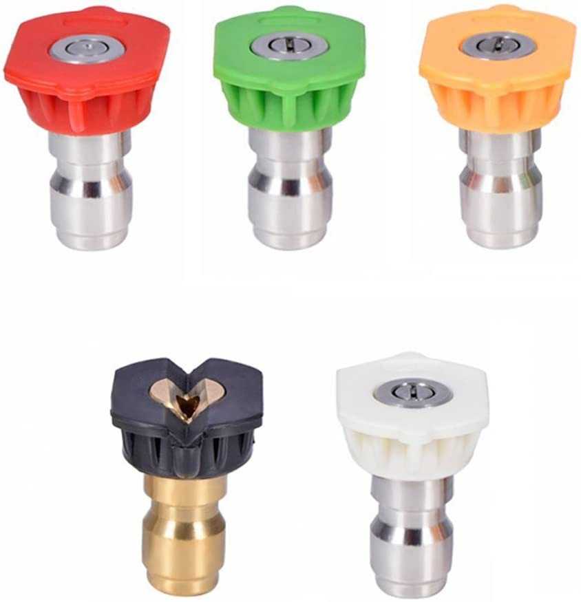 Pressure Washer Nozzle Tips 1/4 Inch 2.5 GPM Multiple Degrees