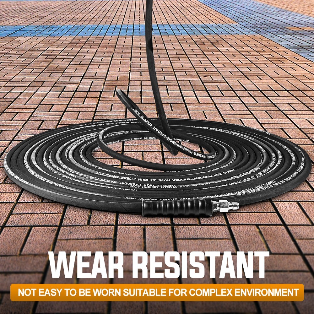 YAMATIC 4000 psi 3/8″ Power Washer Hose Kink Resistant for Hot Water