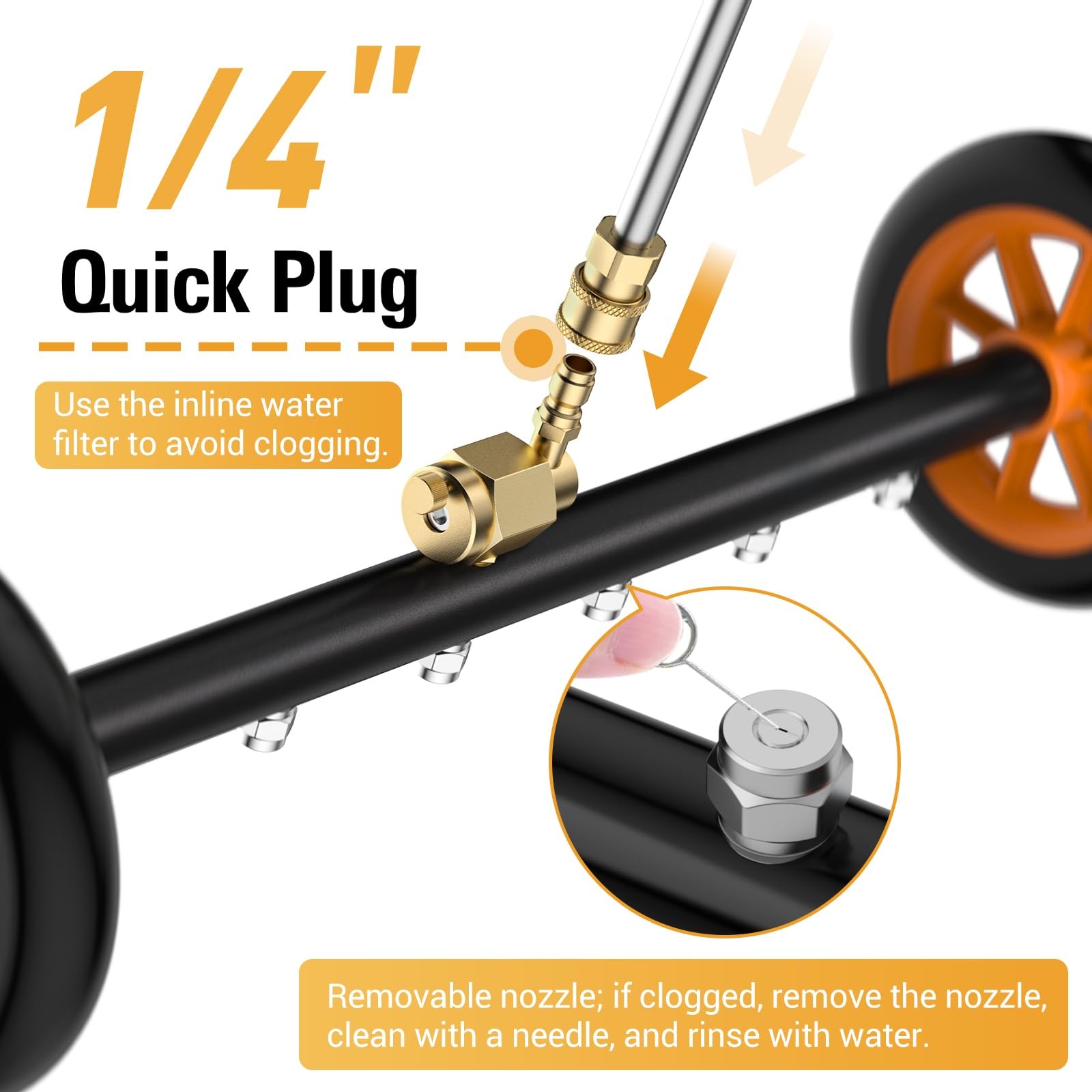 2-in-1 Undercarriage Pressure Washer Attachment,24 Inch Pressure Washer Water…