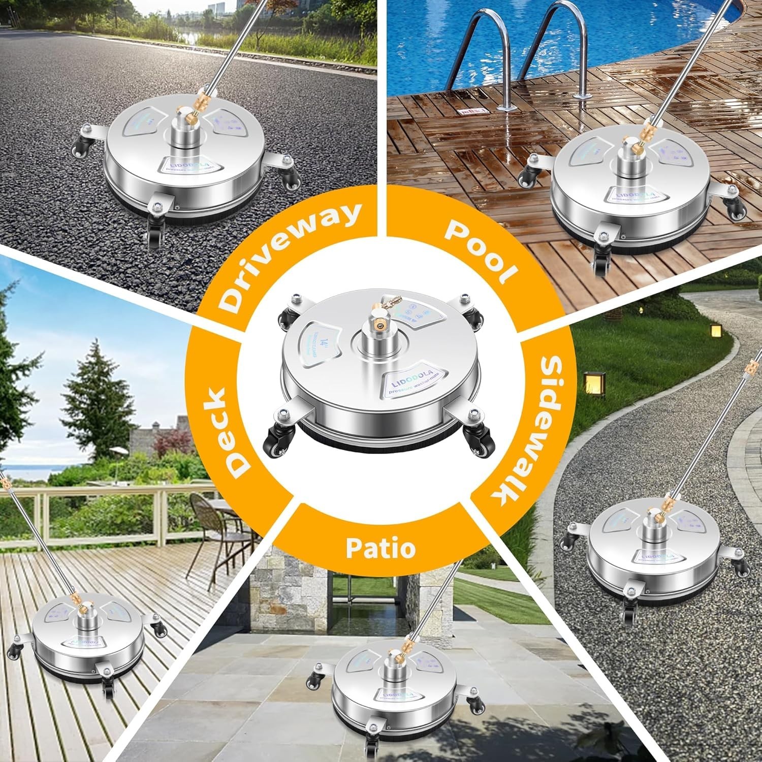 14″ Stainless Steel Pressure Washer Attachment