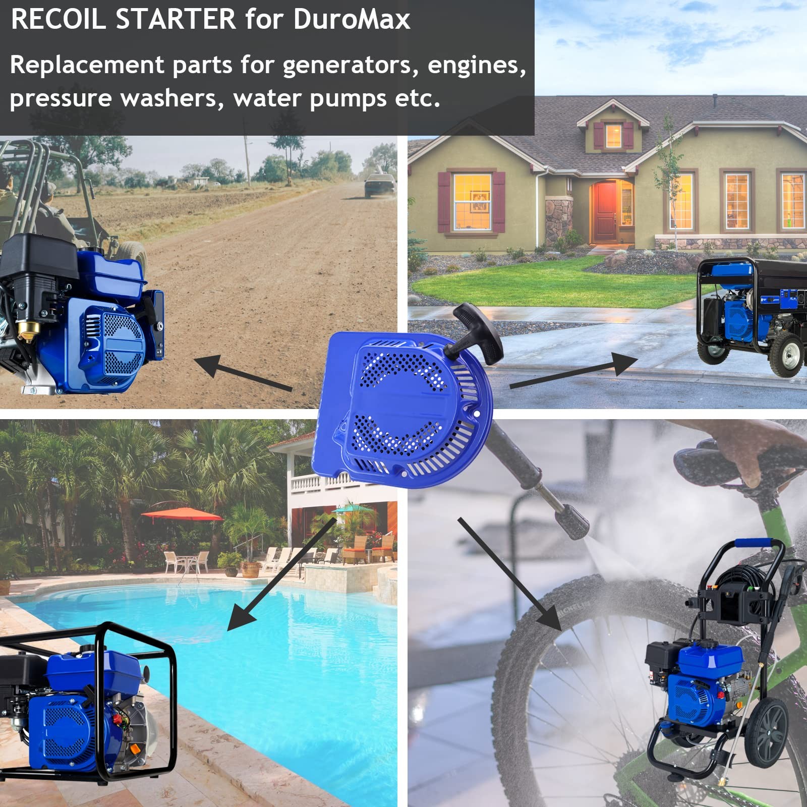 Pull Start Assembly Compatible with DuroMax 210cc 208cc 212cc 224cc Homelite …