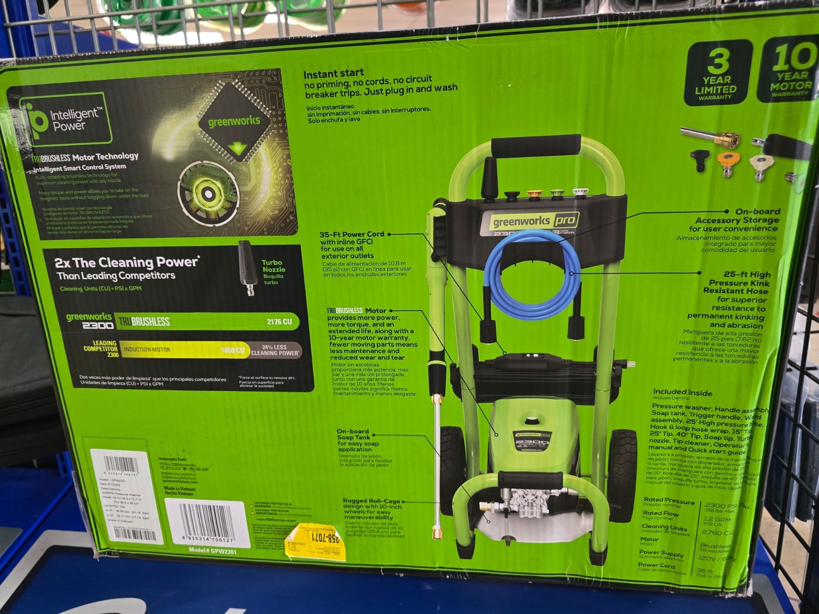 Greenworks Pro 2300-PSI 2.3-GPM Electric Pressure Washer