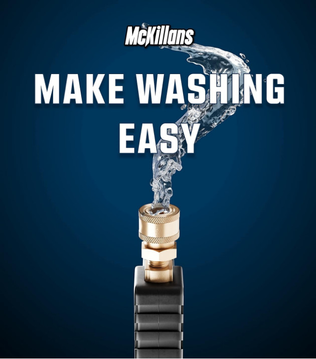 McKillans Short Pressure Washer Gun with Replacement M22 Inlet with 1/4” Quick