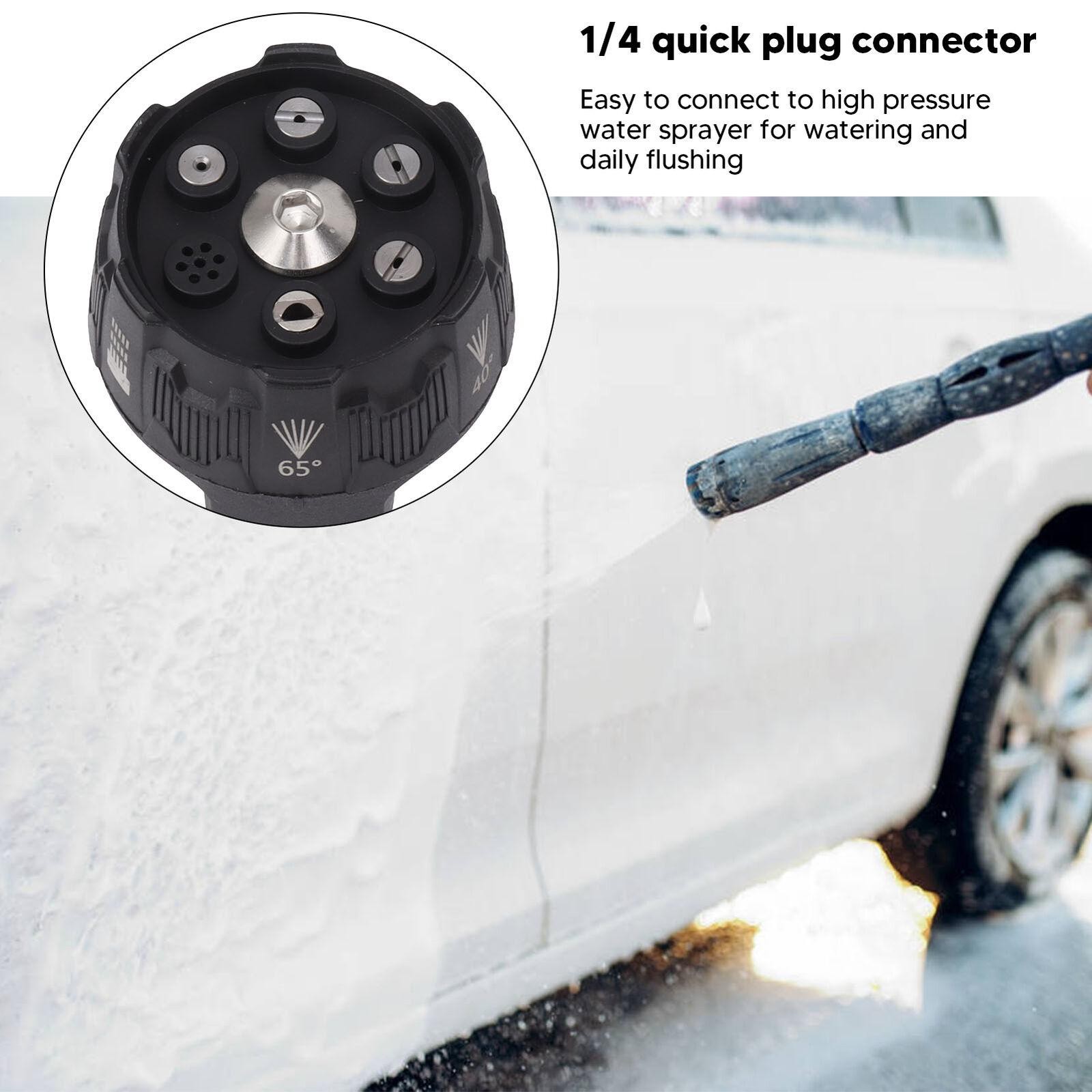 6 in 1 High Pressure Washer Spray Nozzle Tip Adjustable 0 15 25 40 65 Degree
