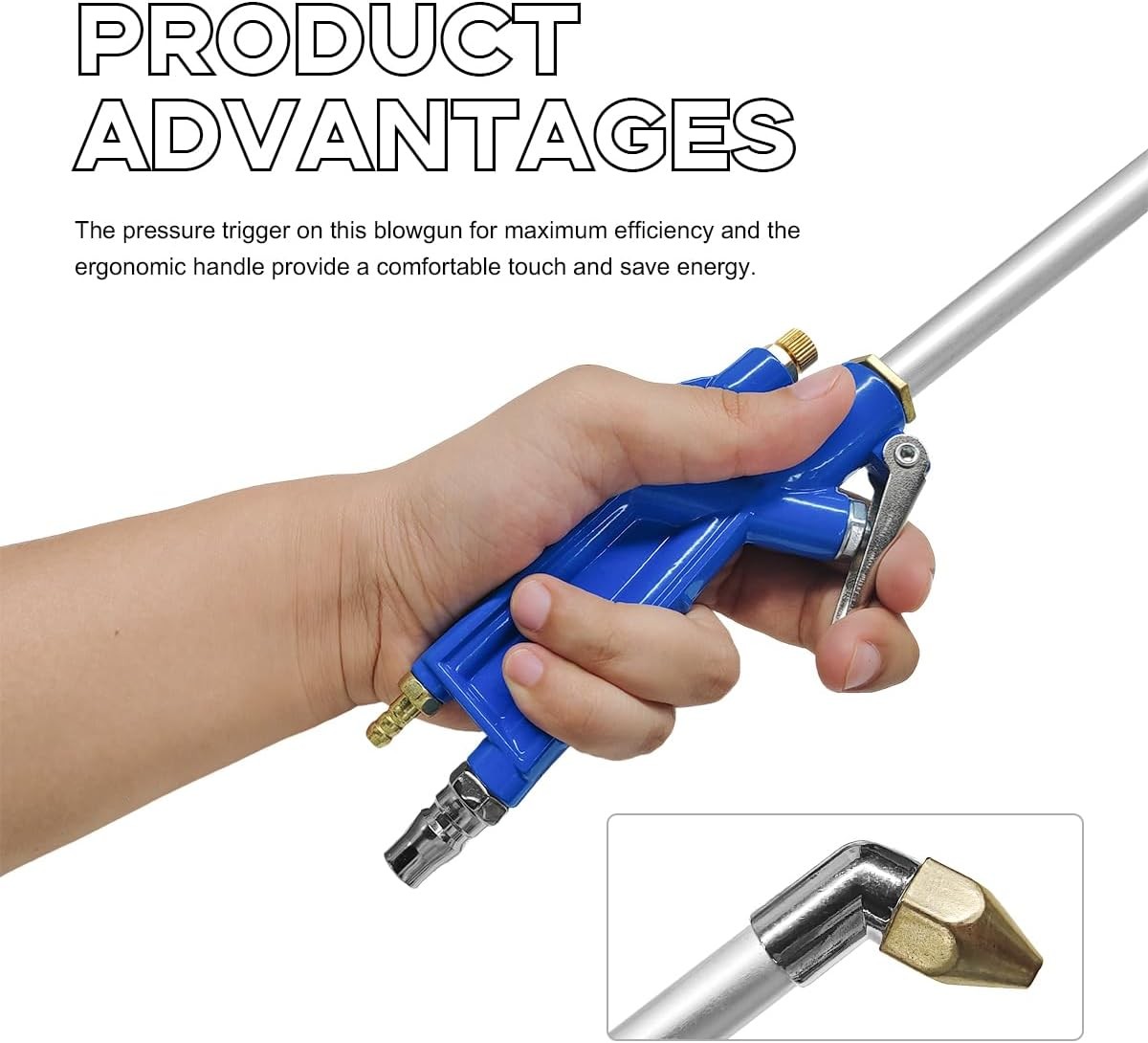 Air Blow Gun Pneumatic Engine Cleaning with 4Ft Hose, Aluminum Car…