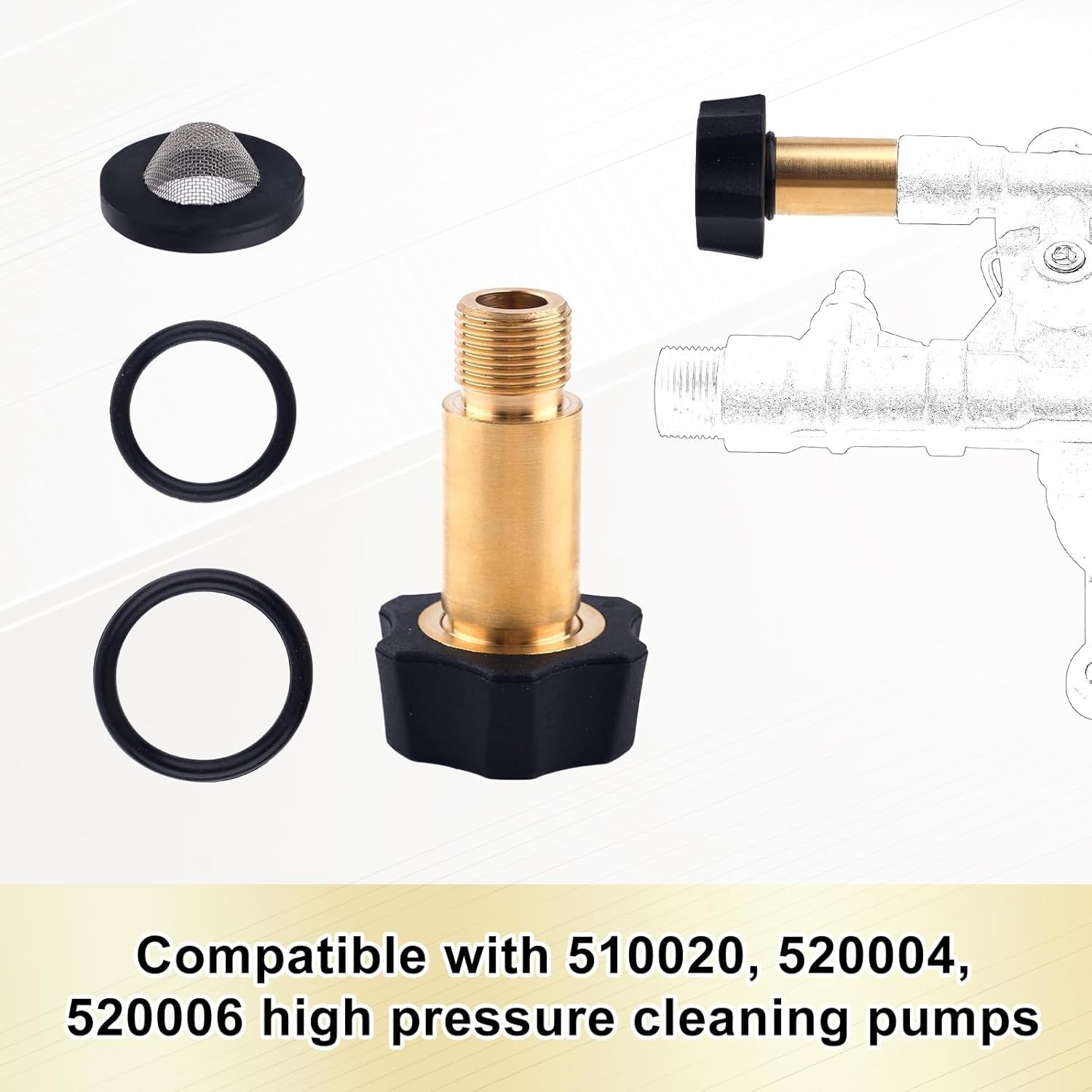 Pressure Washer Pump Water Inlet Fitting 7110166 for Simpson 510020 520004 52000