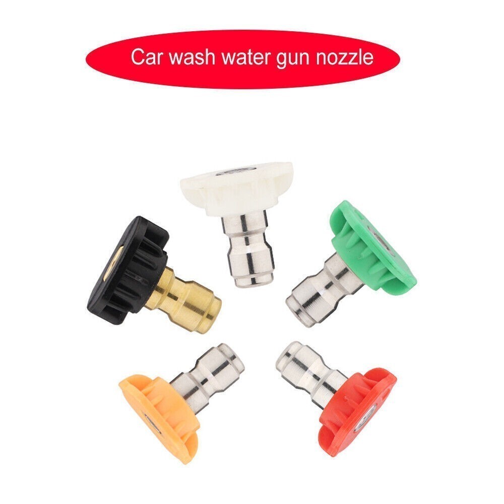 1/4″ 5pcs Pressure Washer Spray Tips Nozzles High Power Kit Quick Connect Set US