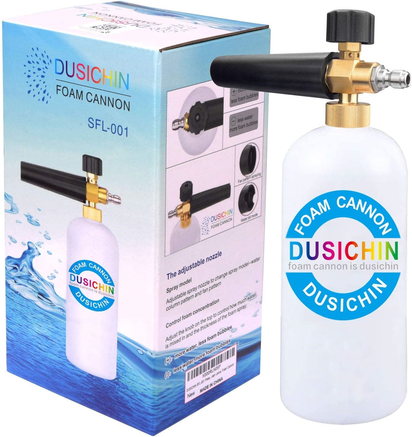 DUSICHIN SFL-001 Foam Cannon Snow Foam Lance Pressure Washer Jet Wash Quick 1/4