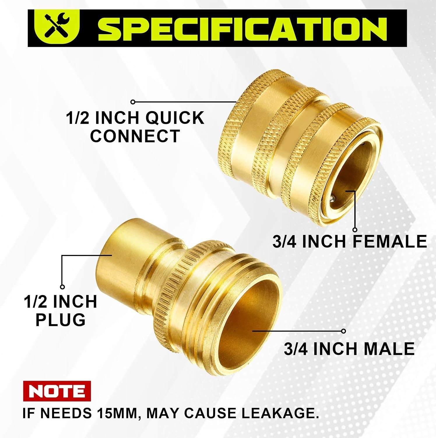 Quick Disconnect Pressure Washer Adapter – 8 Pack