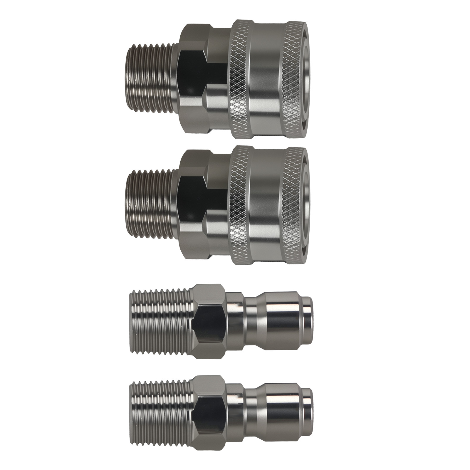 3/8″ NPT Pressure Washer Quick Connector Adapter for Hose Pump Wand 4pcs