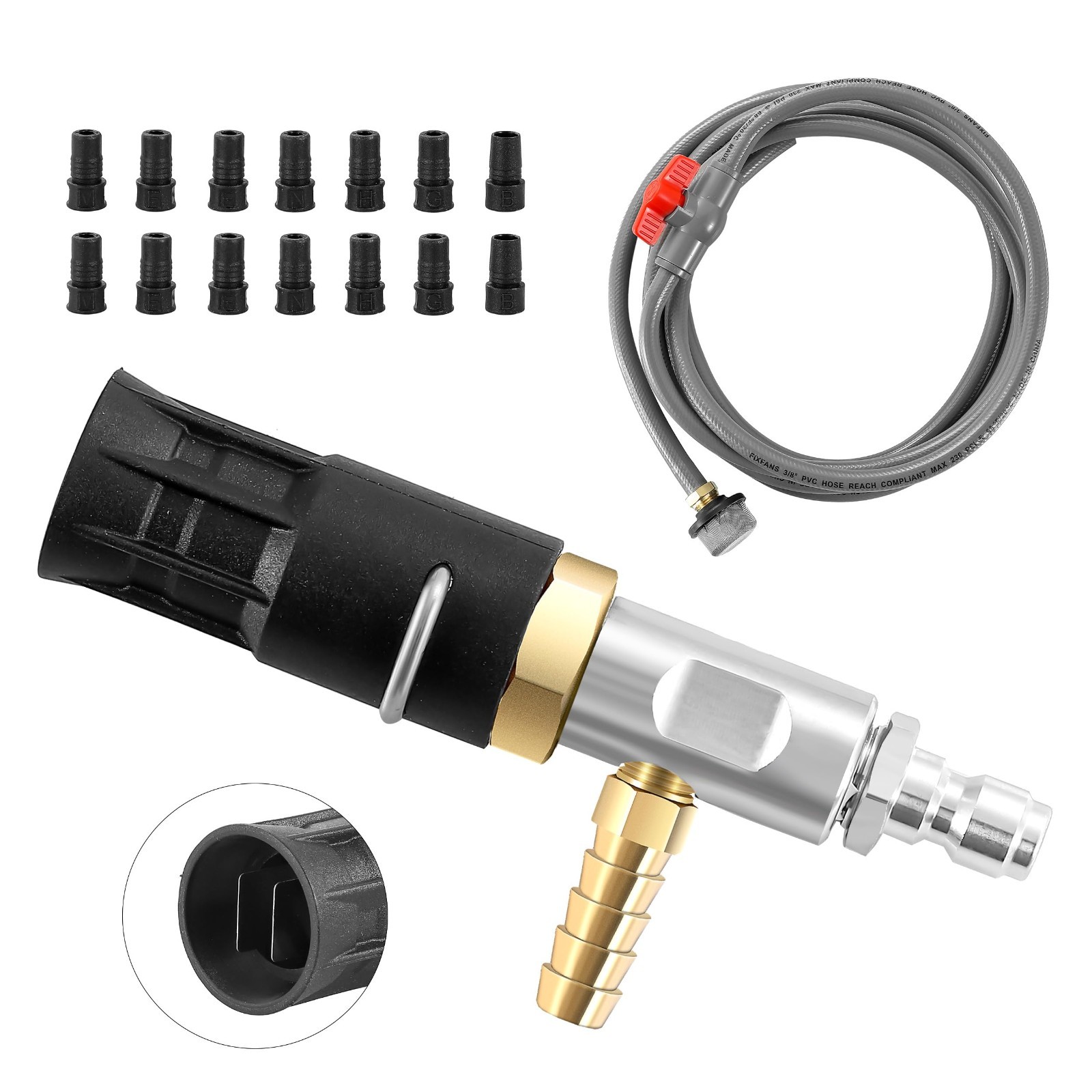 Adjustable Long Range Pressure Washer Nozzle Kit, 3-3.5 GPM, 2000-3000 PSI, Quic