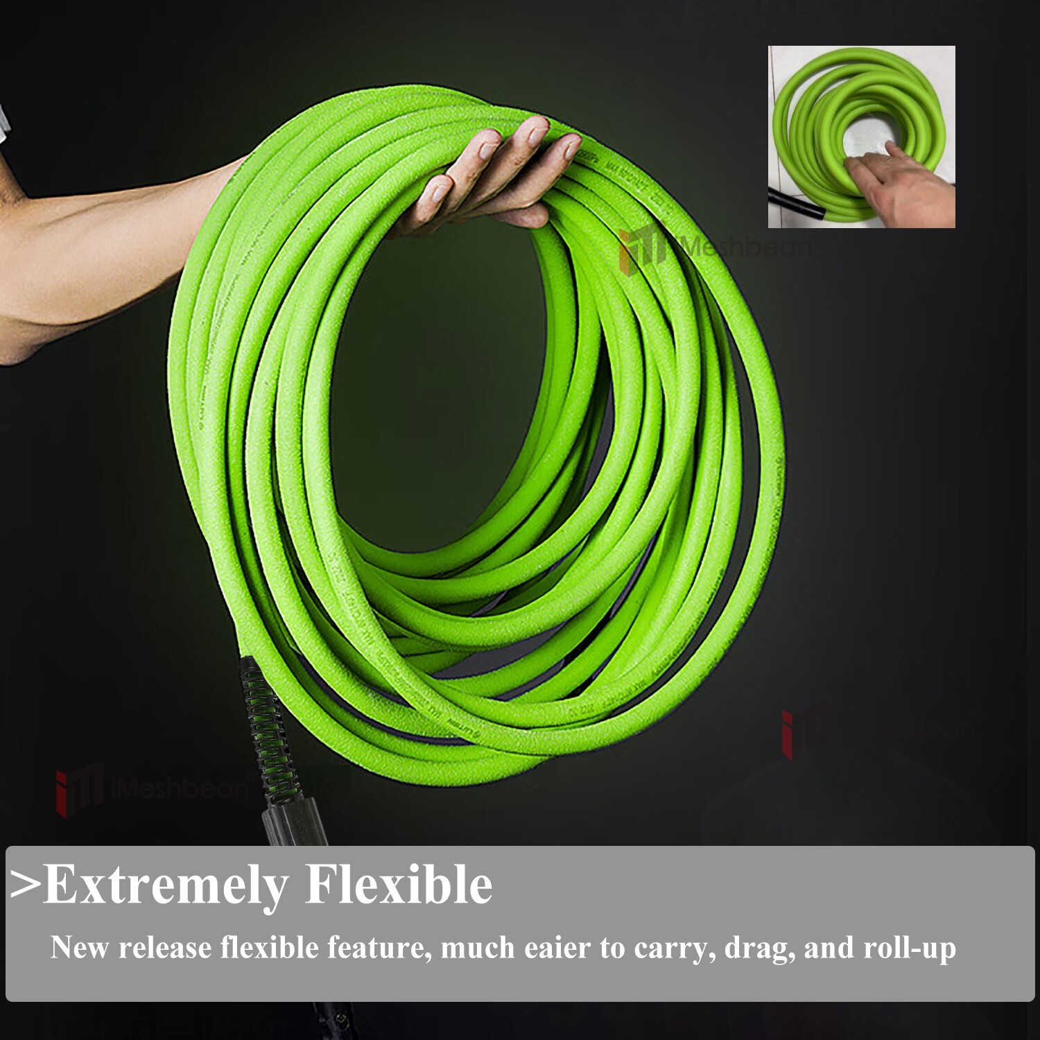 50FT 3600PSI Replacement High Pressure Power Washer Hose-3/8″ Swivel QC Flexible
