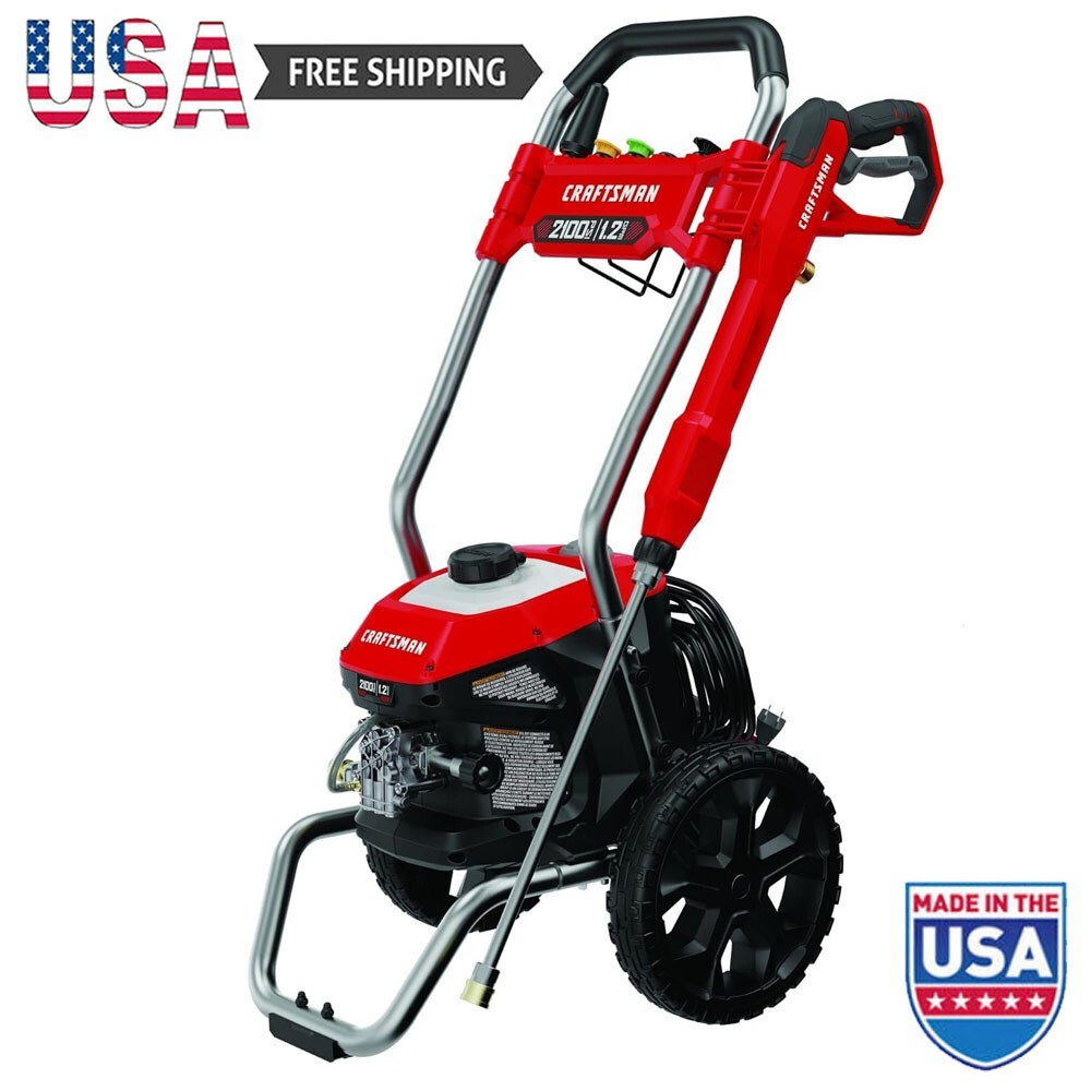 Electric Pressure Washer Cold Water 2100-PSI Corded 25 Ft. Kink-resistant Hose