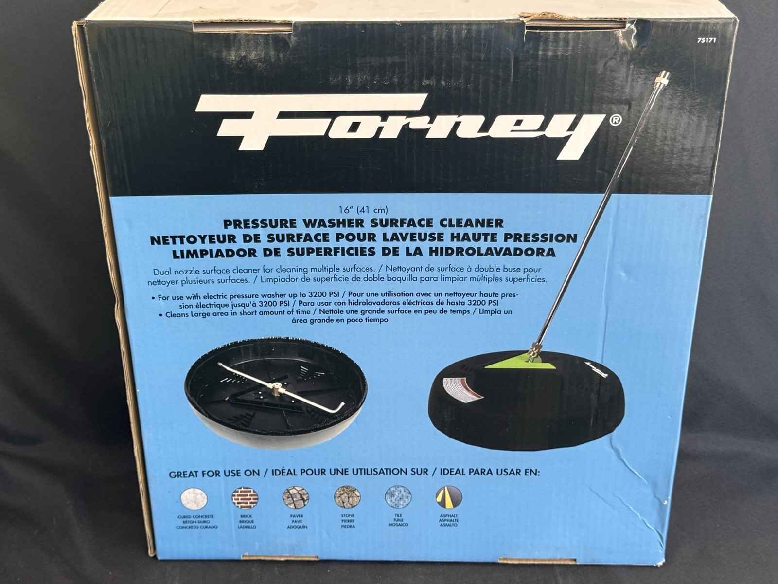 Forney 75171 Pressure Washer Surface Cleaner 16″