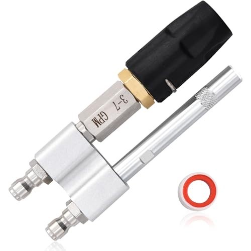 2-in-1 Soft Wash Nozzle, M5 Twist Shooter Tips, 0-60° Adjustable Spray, 1700-600