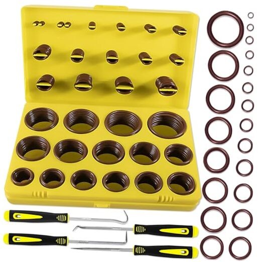 PCS 30 Sizes Metric Viton O-Ring Assortment Kit for Various Chemicals, 386