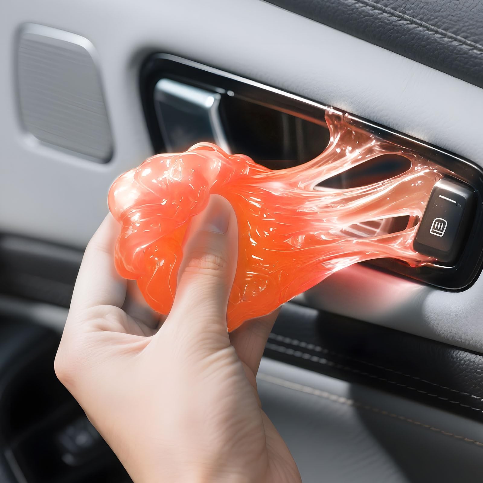 Car Cleaning Gel,Reusable Putty for Interior 0.8 OZ, Orange