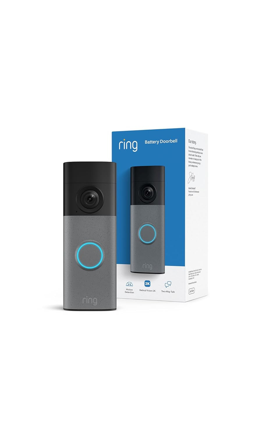 Battery Doorbell (Newest Model) — Retinal 2K with Wide-Angle Video, up to 6X Enh