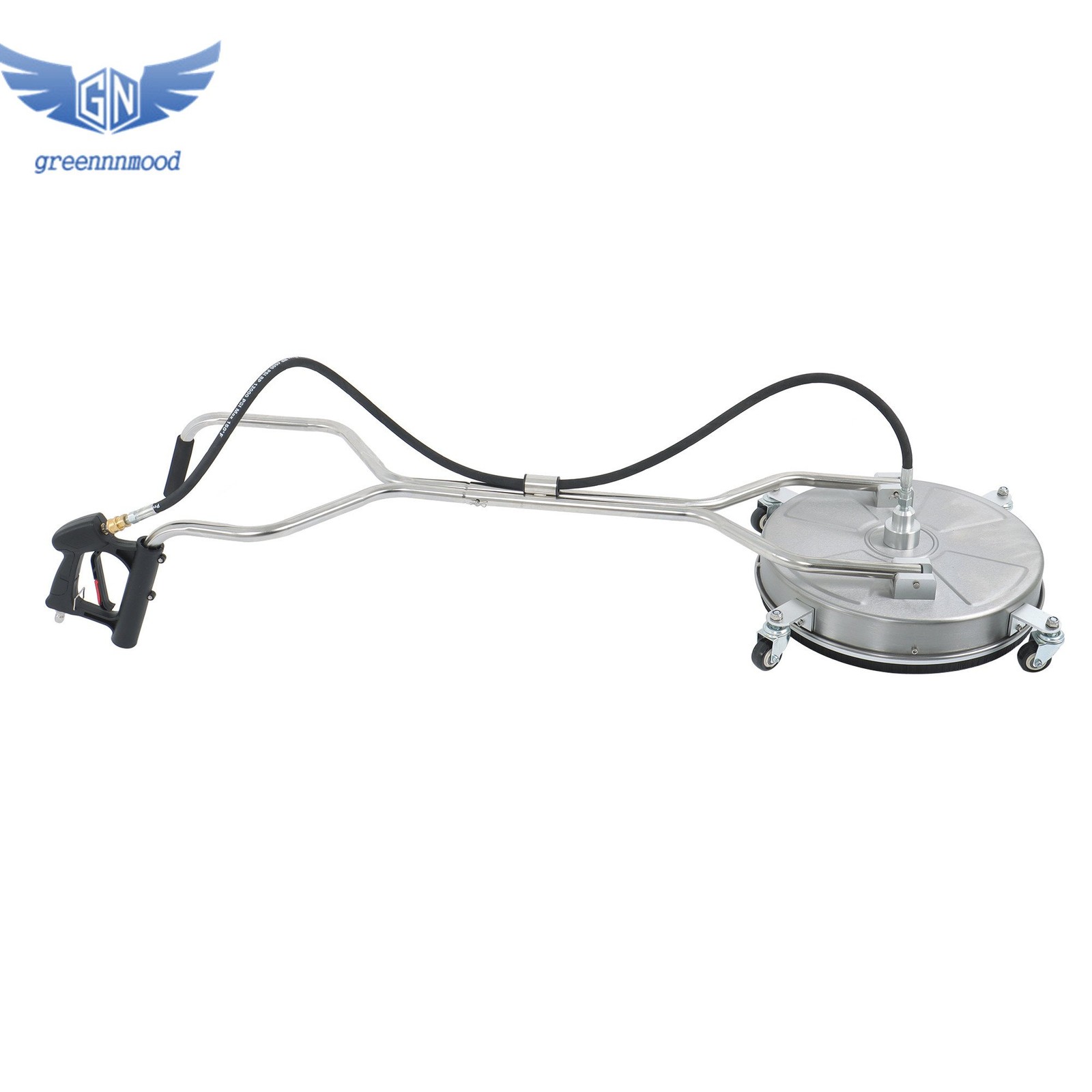 18″ Pressure Washer Surface Cleaner 6000PSI Dual Handle Quick Connect w/ 4Wheels