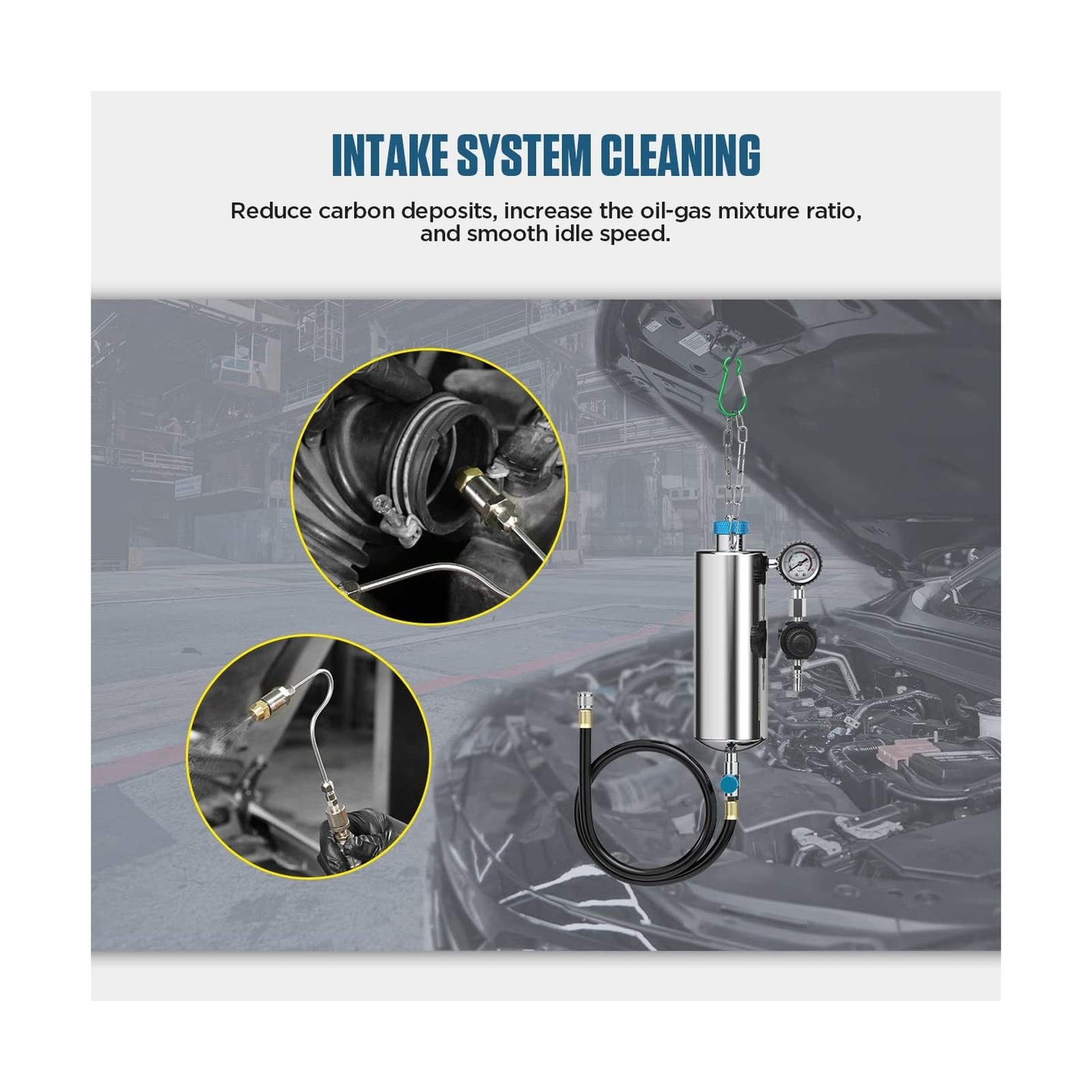 Fuel Injector Cleaner Tool Kit 1000ML 150PSI Disassembly-Free Fuel Injection …