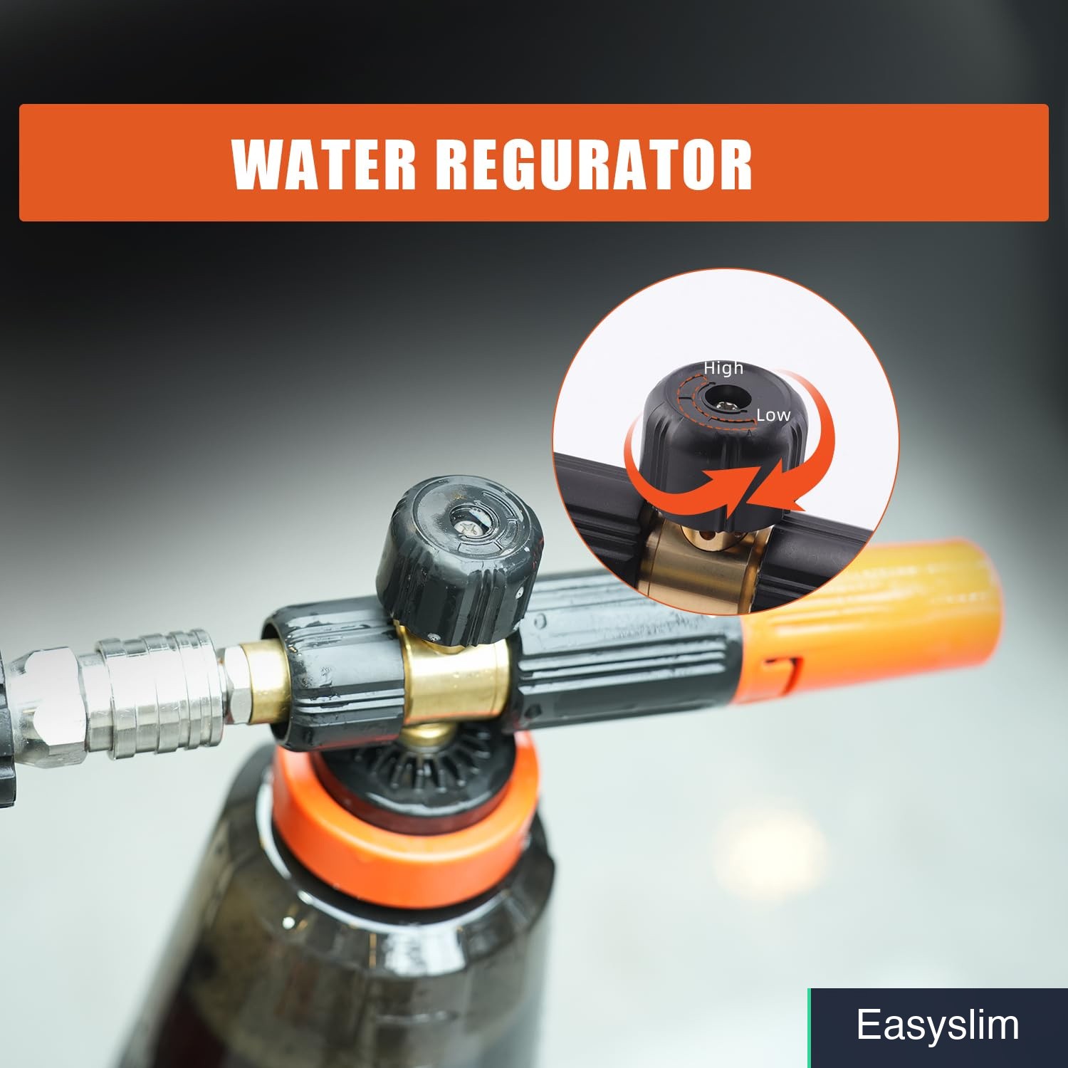 Foam Cannon for Pressure Washer 34 oz Orange Nozzle Quick Connector
