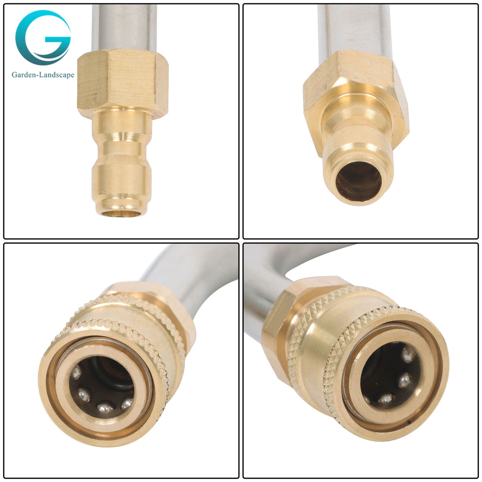 9 Pack Water Gun Extension Rod Set 1/4 Inch Quick Connect 4000 Psi High Pressure