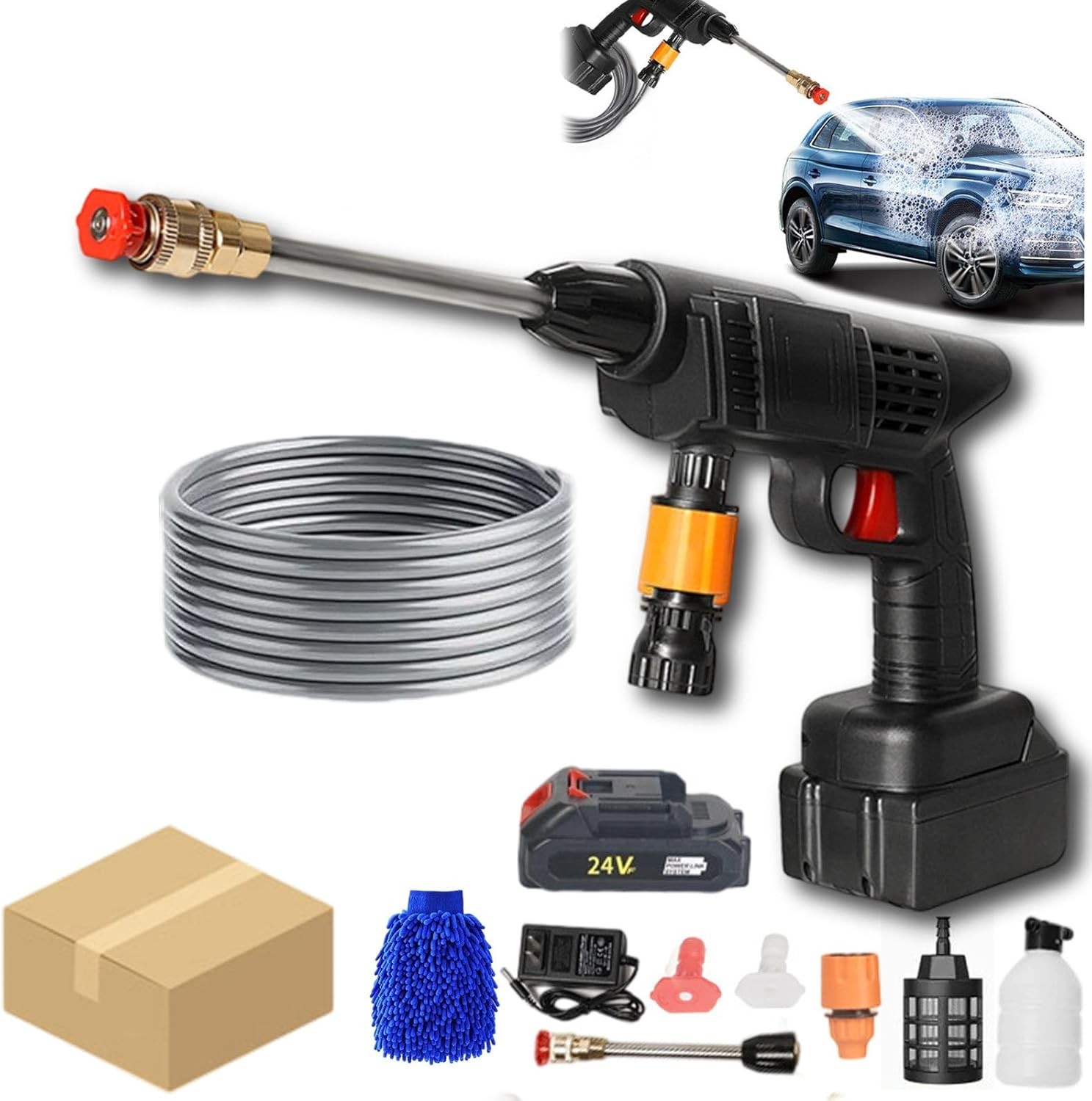 Hand Held Pressure Washer, Pressure Washer Hand Held, Portable Cordless (24V)