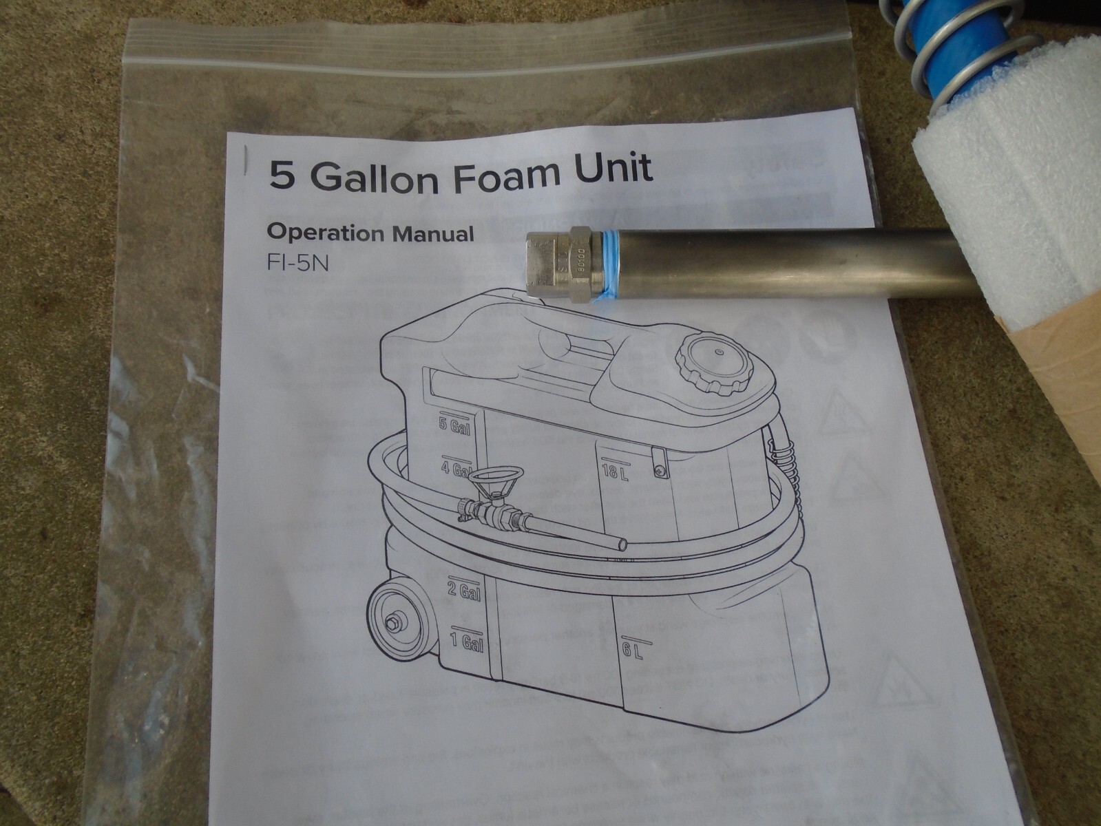 BioSafe Systems 5 Gallon Portable Air Pressure Smart Foam Sprayer FI-5N New