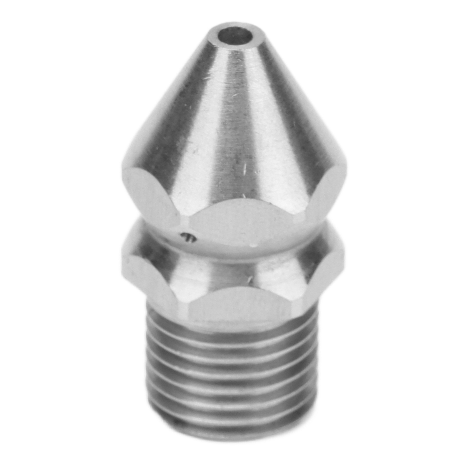 G1/4 Male Thread StainlessSteel Sewer Cleaning Nozzle Drain Sewer Wash Jet 4Hole