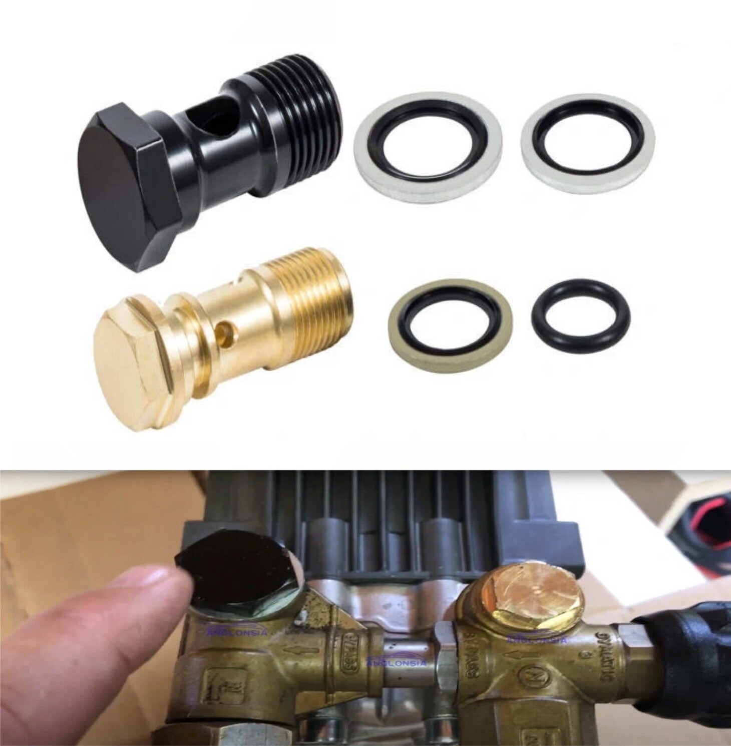 AR2119 Annovi Reverberi Gymatic 3/B Unloader Mounting Bolt Set OEM kit Italy RKV