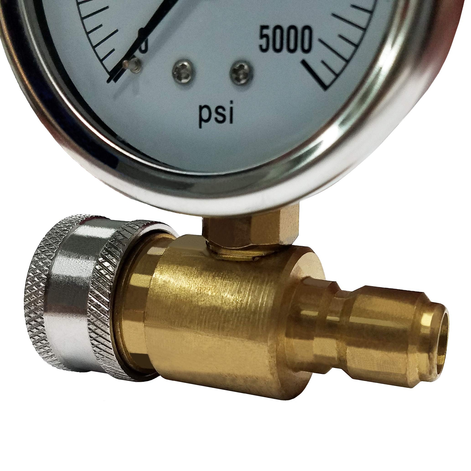 5000 Psi Pressure Gauge Kit With 3/8″ Fpt Quick Coupler Socket And 3/8″ Mpt Quic