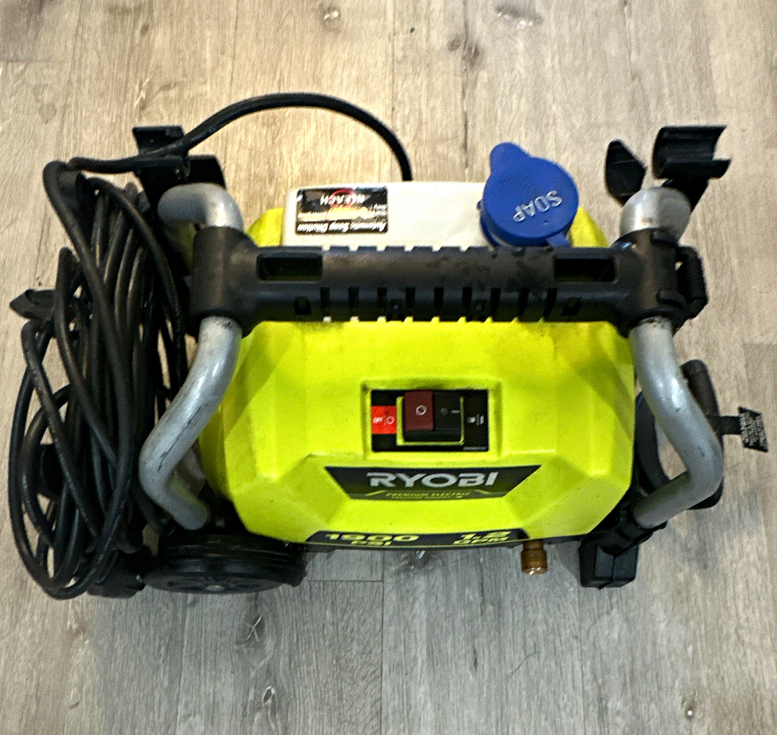 RYOBI Electric Pressure Washer 1900 PSI 1.2 GPM Corded w/ Soap Tank Green/Black